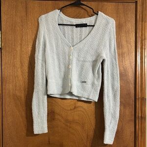 Abercrombie & Fitch Soft Knit Cardigan in Light Blue